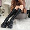 Fashion Lace-up Winter 2025 Knee High Shaft Shoes Woman With Laces Platform Long Boots for Women Waterproof Demi-season Work Spring New