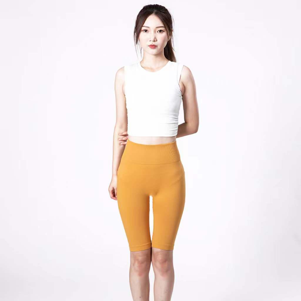 Five Point Sports Yoga Pants For Women, Nude Peach Hip Shorts, Cycling, Running, Fitness Shorts For Women