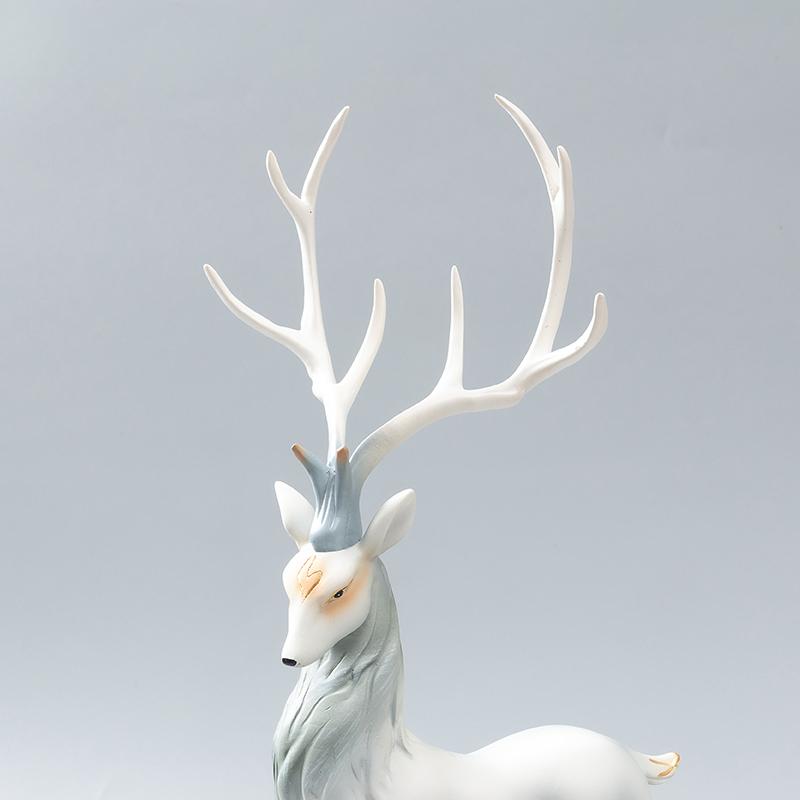 High End Deer Statue Reindeer Figurines Resin Sculpture For Living Room Luxury Home Decoration Nordic Tabletop Ornaments New