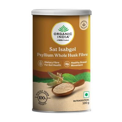 Sat Isabgol Psyllium Whole Husk Powder 100 G Fiber Supplement For Daily Wellness And Gentle Digestive Support