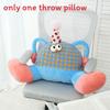 Cartoon Monster Plush Cushion With Soft Sherpa Cover For Lounge And Bed Decor