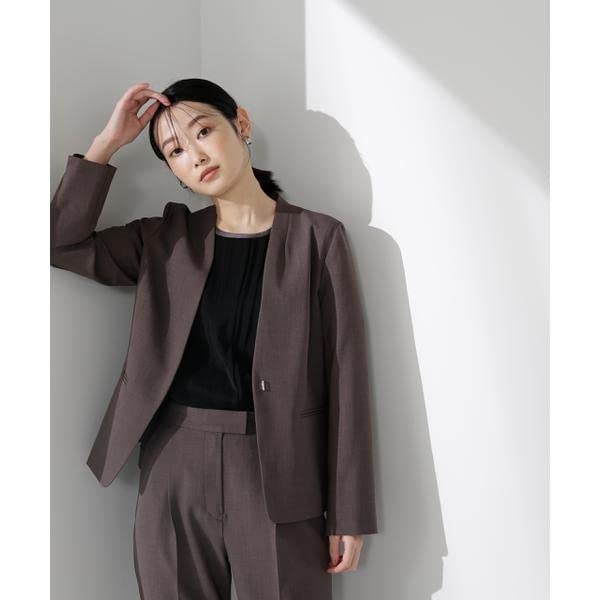 Natural Beauty Basic Pintuck Women's Two-Tone Blouse, Off-White/Beige, 017-3110401