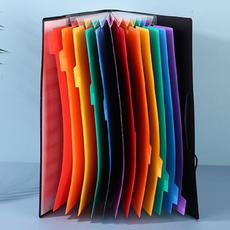 12 Pocket Expanding File Organiser Sorting Folder Letter Size Document Folder Expandable File Organiser for Office