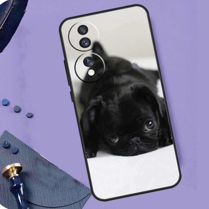 

Cute Black Pug Dog For Honor X8a X9a X6a X7a X6 X7 X8 X9 X8b X9b Honor Magic 6 Pro 50 70 90 Magic 5 Lite Case Honor X6