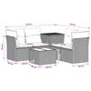Sofa Set 6 Pieces Beige and Light Gray Poly Rattan and Steel