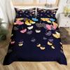 Ginkgo Leaves King Queen Duvet Cover Black Golden Ginkgo Biloba Leaf Bedding Set Botanical Quilt Cover Polyester Comforter Cover