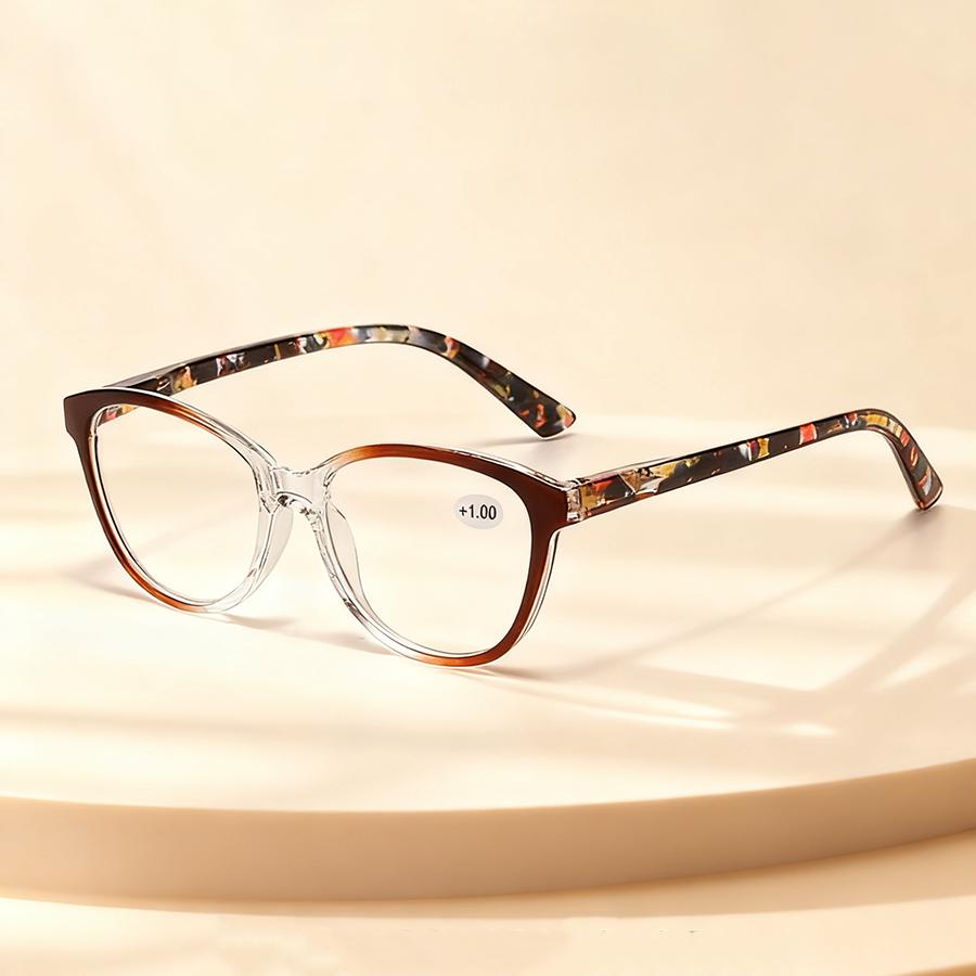 Fashion Cat Eye Reading Glasses Women Vintage Plastic Anti Blue Light Presbyopia Eyewear Hyperopia Eyeglasses Men +1 0 Colorful
