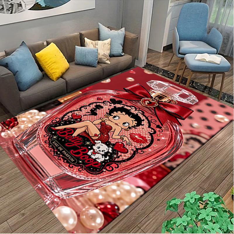 1pc Betty Boop Rug, Digital Printed Home Chair Sofa Mat, Durable Office Area Carpet, Beautiful Festival Decorations