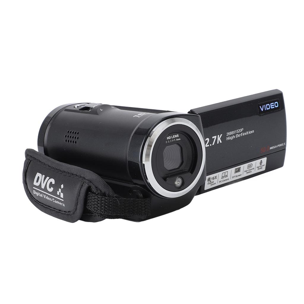 2.7K Camcorder Professional 2.8 Inch Screen HD 50MP 16x Digital Zoom Vlogging Camera for Outdoor Tra