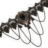 Fashion Personality Retro Jewelry Black Lace Clavicle Chain Female Exaggerated Lace Necklace Jewelry