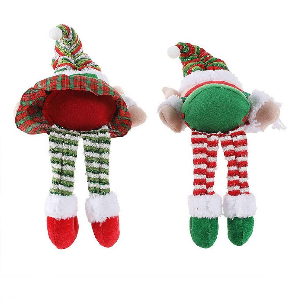 Funny Cute Long-legged Elf Ornaments Cartoon Handmade Christmas Plush Doll Unqiue Christmas Tree Hangings Ornaments New Year