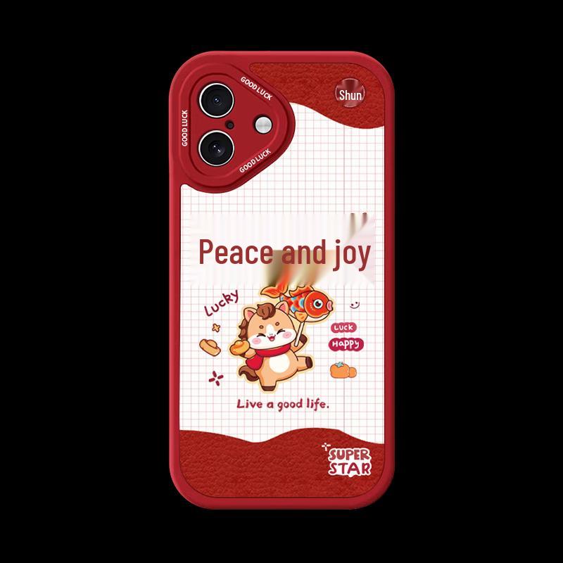Smorss Peace & Joy Faux Leather Phone Case