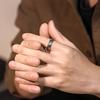 Retro Zoomorphic Spiral Adjustable Open Ring For Men Silver Plated Gothic Edgy Jewelry Historic Gift