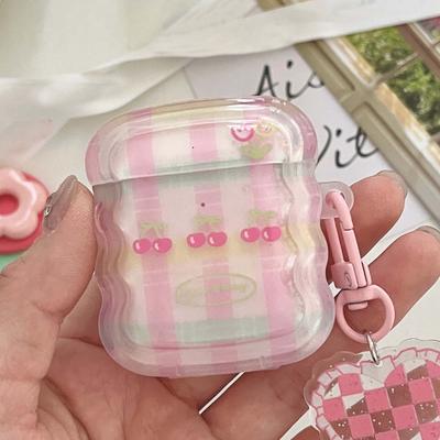 Ins Cherry Nice Flower Pendant Keychain Cute Cartoon Wireless Bluetooth Charging Box For Apple Airpod 3 2 Pro 1 Earphone Case