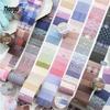 MòMò Retro Plaid White Kraft Die-cut Adhesive Tape Collection - 6 Styles