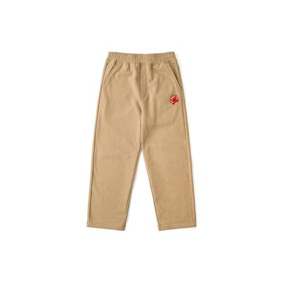 Pantalon de Sport Tricoté avec Imprimé Logo Droit Ample Confortable Bas Enfant Marron VN000KJ64MG