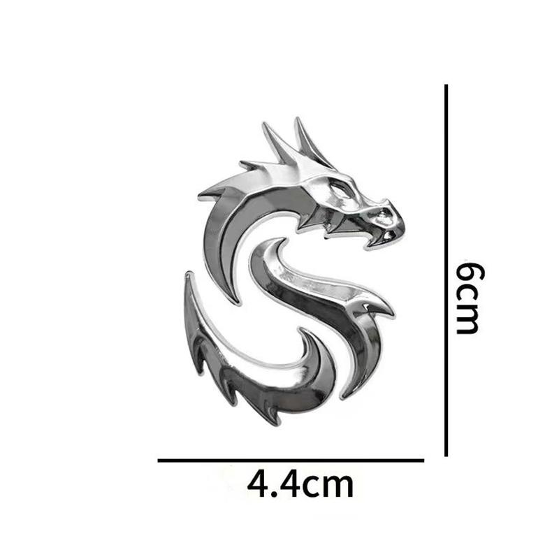 

3D Metal Car Sticker Chinese Dragon Emblem Badge Fender Rear Trunk Window Hood Head Decal Zinc Alloy Auto Accessories Decoration