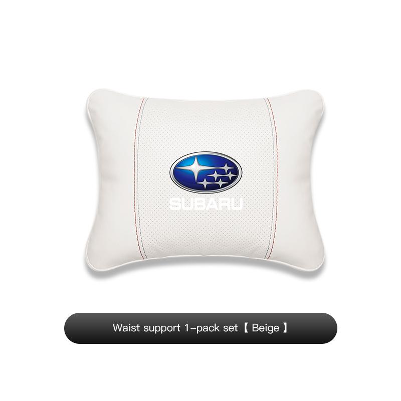 For Subaru BRZ Crosstrek Legacy XV Forester WRX 2006 STI Suede Car Neck Pillow Headrest Lumbar Support Pillow Spine Protect Key foi0