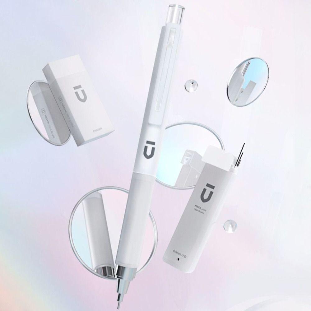 Plastic Automatic Pencils Students Stationery 0.7mm Eraser Pencils Gift Box