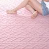 Plush Jacquard Carpet Anti-Slip Living Room Coffee Table Mat Gray Beige Simple Bedroom Bedside Rug Home Decorative Floor Cover