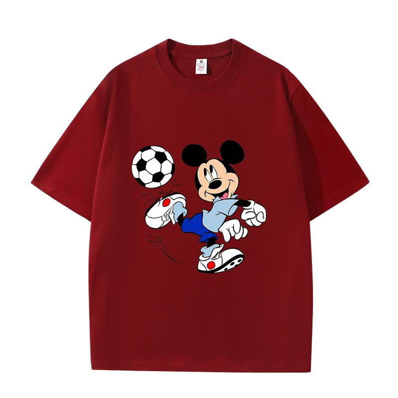 D06-94 MINISO 2026 Summer High-quality Printed Pure Cotton Shoulder Style Men's and Women's Round Neck Short Sleeved Couple T-shirt