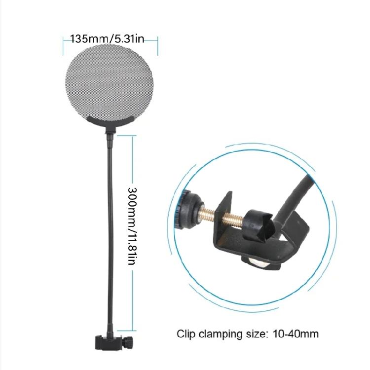Recording Microphones Poppings Filter Mics Blowout Prevention Net Double Metal Meshes Layers for Studio Recording Sound