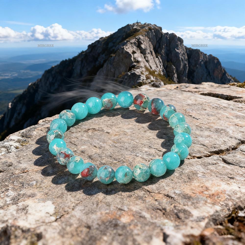 1pc Bead Bracelet, Natural Stone Handmade Elastic Jewelry,suitable for Both Men and Women,perfect for Daily Wear and Gift Giving
