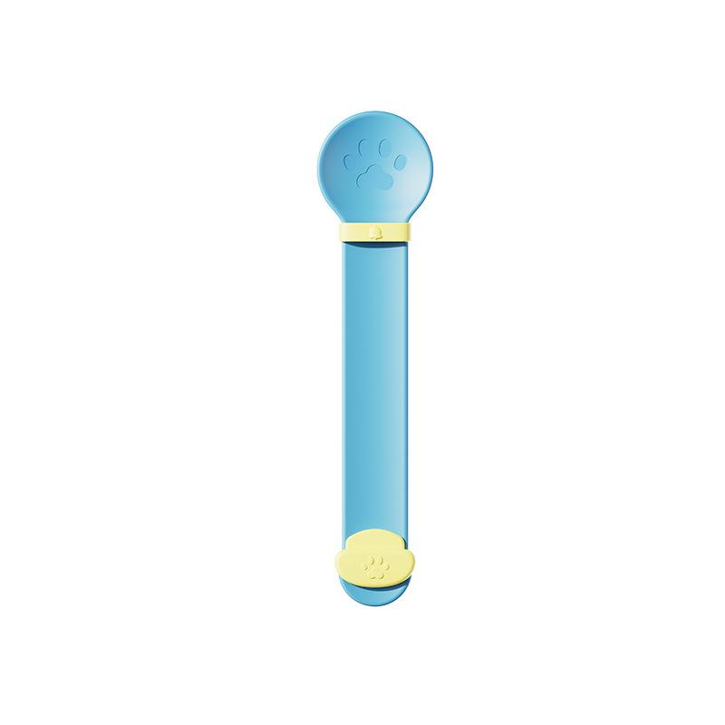 

Cat food strip feeder feeding spoon squeeze cat food spoon cat treat spoon pet feeding long handle spoon синій