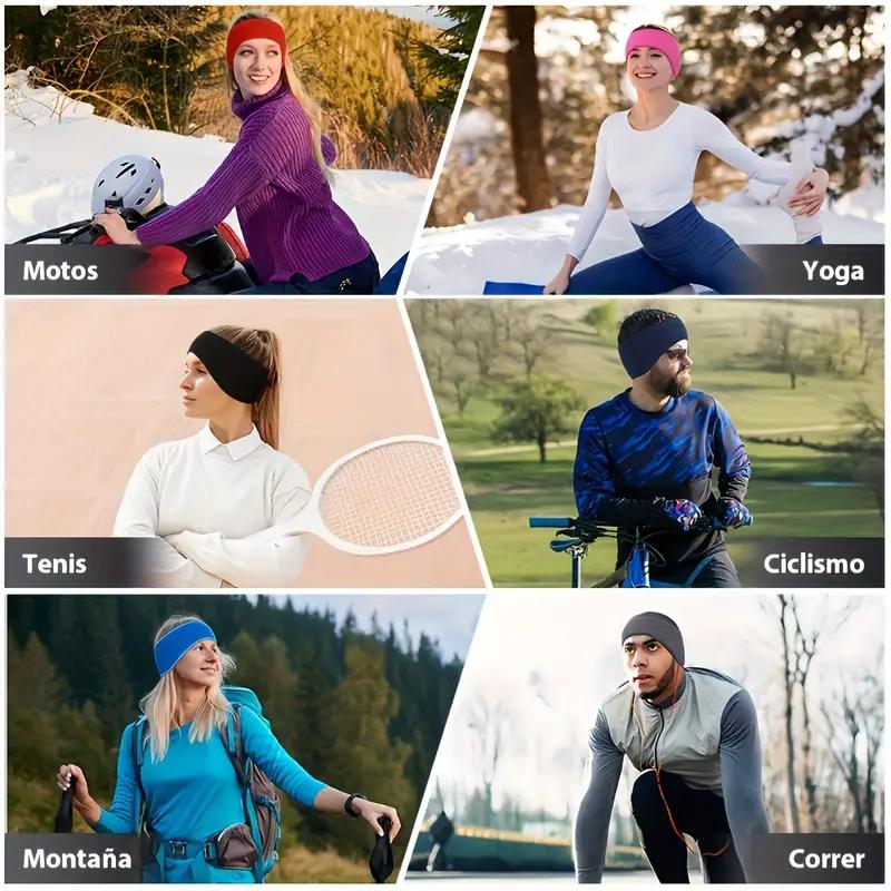 Winter-Wärmer-Stirnband Atmungsaktiv Winddicht Schweißband Fleece Ohrenschützer Wärmer Outdoor-Sportarten Radfahren Laufen Elastische Kopfbedeckung