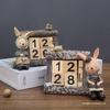 Creative Wooden Calendar Ornament - Small Desktop Date Display & Photo Props