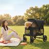 40KG Large Pet Strollers Cats Dogs Wheel Folding Dogcart Luxury Outdoor Transport Dog Strollers Pet Carrier Trolley Supplies