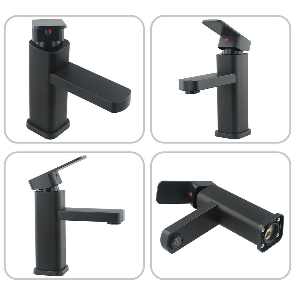 Basin Faucet Sink Bathroom Faucet Hot Cold Water Sink Mixer Tap Deck Mounted Sink Tap Crane Bath Kitchen Accessories