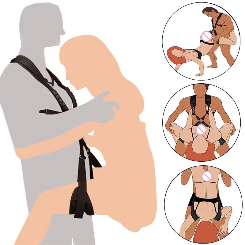 Sex Toys  Bandage Swing Binding Spreader Adult Games Erotic Man Chastity Couples Nylon Swinging Belt Restraint Set Sexy Shop