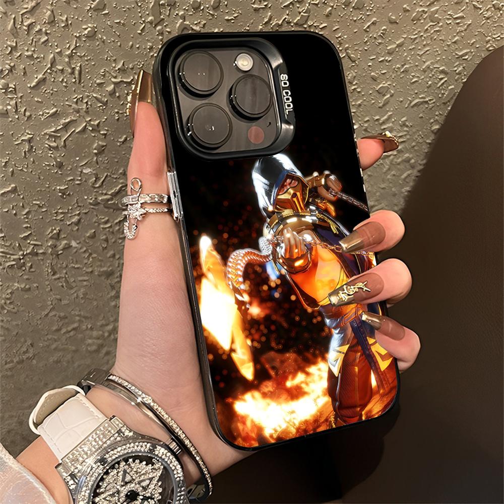 M-Mortal K-Kombat Logo Phone Case For iPhone 16,15,14,13,12,11,Pro,Max,Plus,Mini,XS,SE Anti Fall Black Matte Hard Bumper