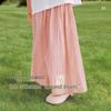 Girls' Summer Cotton Jacquard Wide-Leg Pants