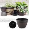 Imitation Wooden Plant Pot PP Resin Flower Pot Imitated Wood Planting Planter