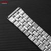 Wristband 18mm 20mm 22mm Stainless Steel Watch Bracelet Double Press Folding Buckle Strap for Men Silver Gold Metal Watch Band