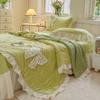 New Fashion Rufflededge Summer Blanket Soft Skin-Friendly Breathable Quilted Quilt Moisture-Wicking Duvet Sleep Naked Comforter