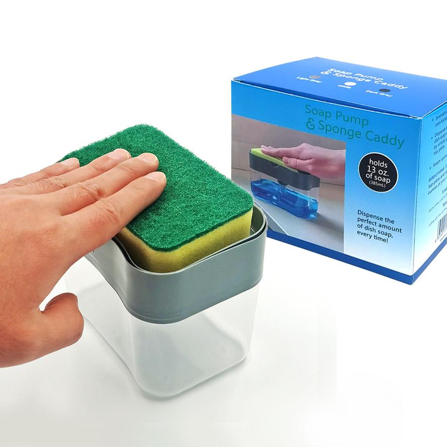 

Нажимной дозатор моющего средства для посуды, щетка для мытья кастрюль, кухонная автоматическая емкость для жидкости, емкость для добавления жидкости, губка для мытья посуды, мытье посуды, мытье кастрюль 1