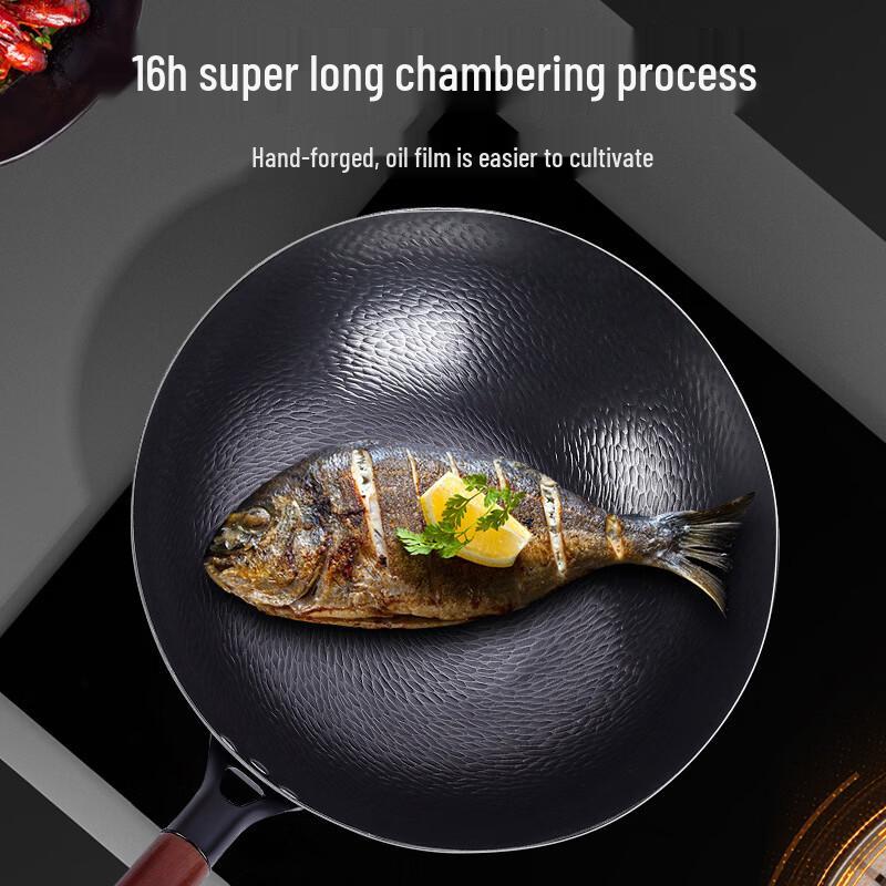 Aibeili Wrought Iron Flat Bottom Wok