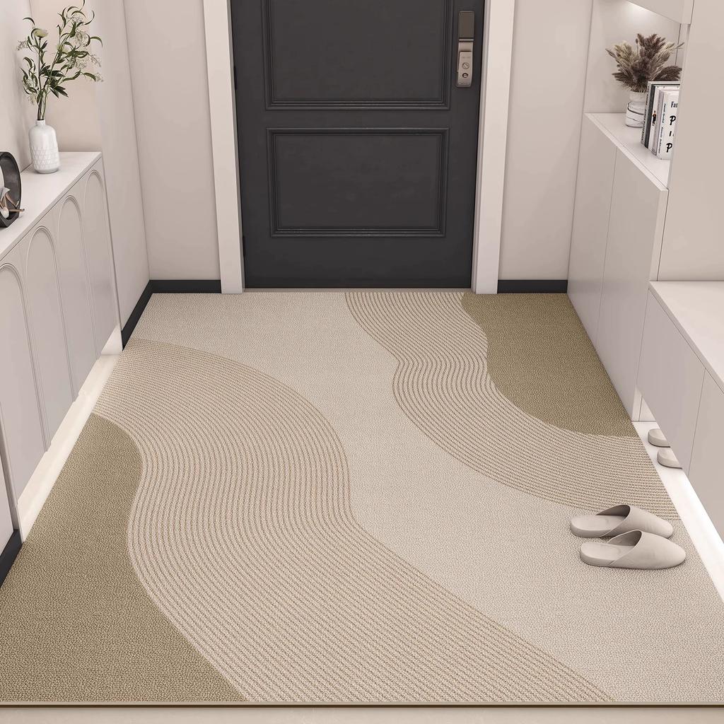 Door Floor Mat, High-End Door Floor Mat, Dirt-Resistant Pvc Leather, Leave-In Washable, Erasable, Cutting, Non-Slip Door Carpet
