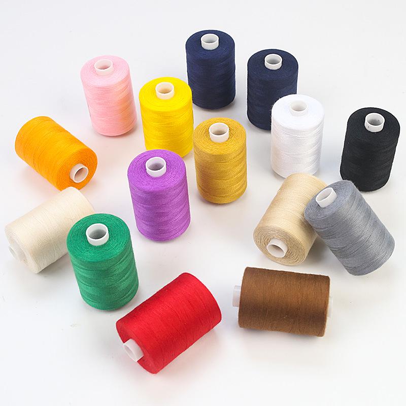 Hilo de Coser de Poliéster de Alta Velocidad 402 - 1000 Yardas, Colores Arcoíris, Ideal para Proyectos de Costura Casera y a Mano