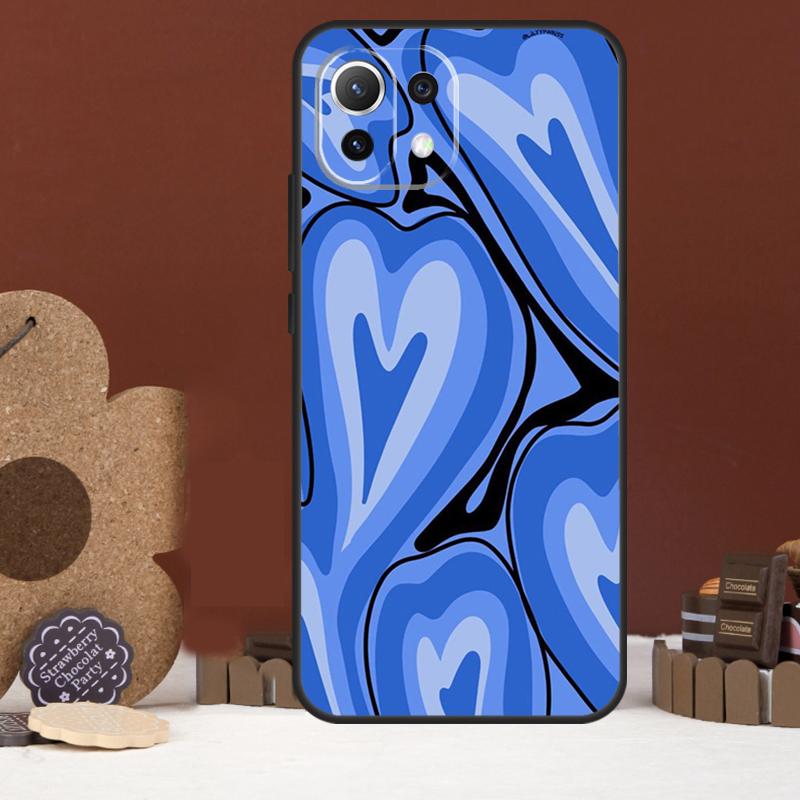 Brown Purple Hearts Swirl Pattern Case For Xiaomi 15 14 Ultra 13T 14T 15T 17 Pro Max POCO X7 Pro X5 X6 F5 F6 F7 F8 Ultra Cover
