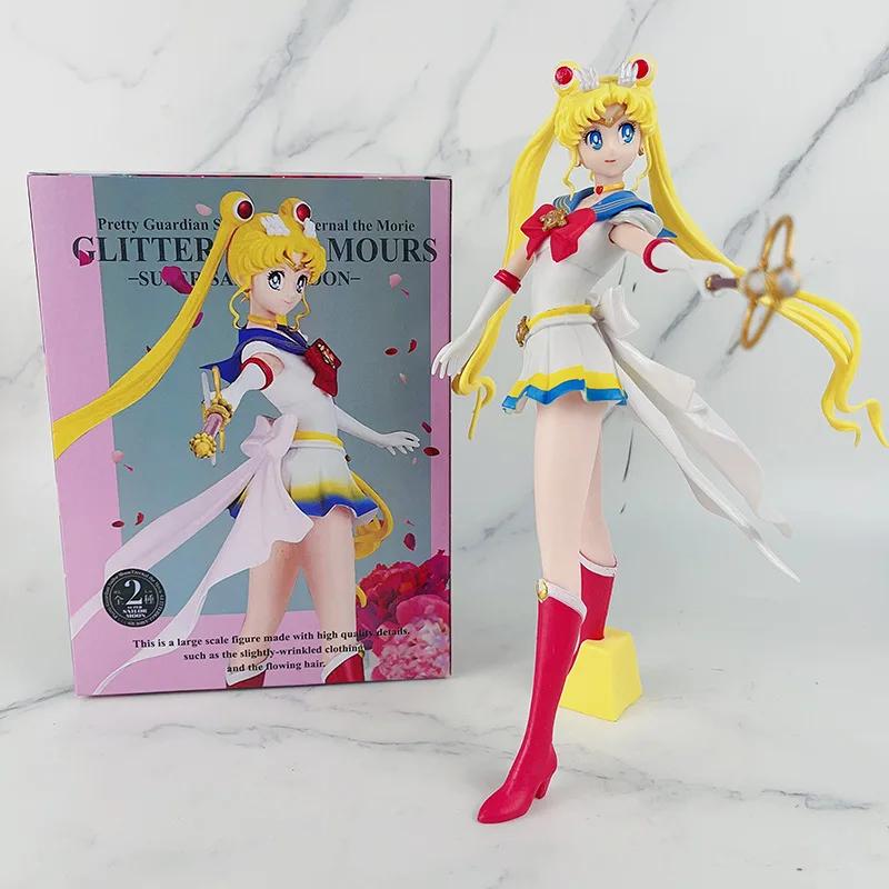 

16cm Anime Sailor Moon featuring Sailor Chibi Moon Figures Collection Model Playthings Cute And Charming Cartoon Cosplay Figurine Children Birth Date With Box-A2091