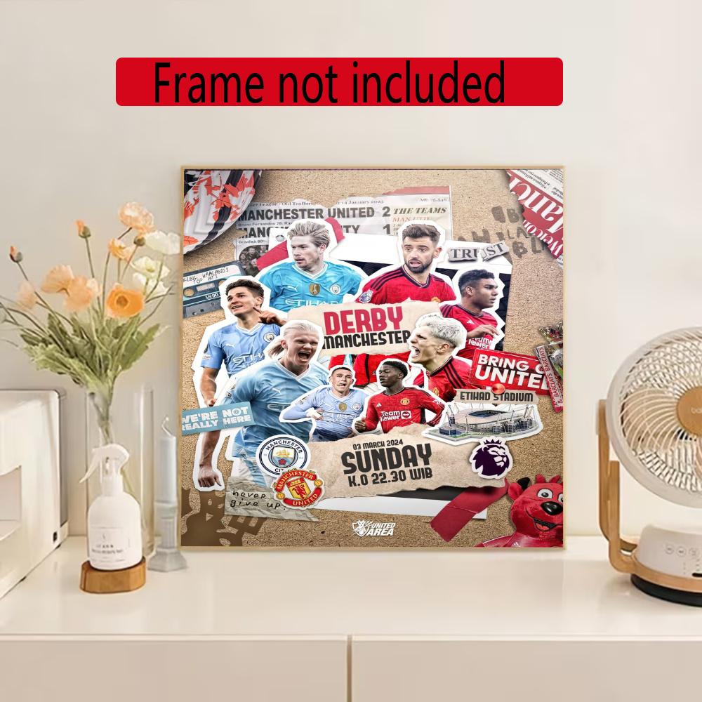 Manchester 5D Round Diamond Painting Kit Diamond Embroidery Painting Rhinestones Mosaic Frameless Handwork Decoration Arts