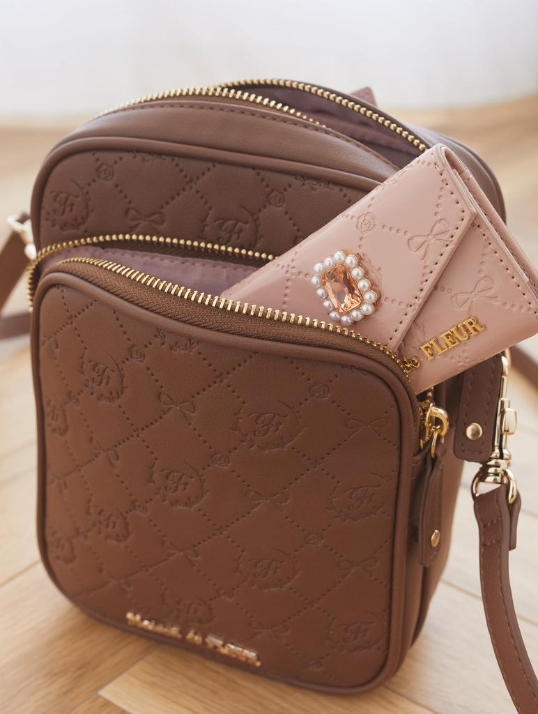 EC Exklusives Monogramm Vertikale Umhängetasche