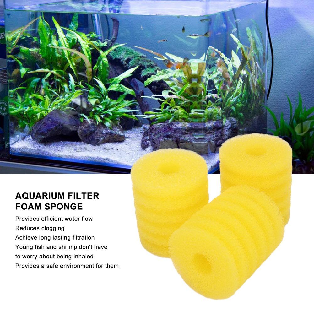 3Pcs Set Cylindrical Shape Fish Tank Filter Sponge Sponge Cylindrical Filter Sponge Aquarium