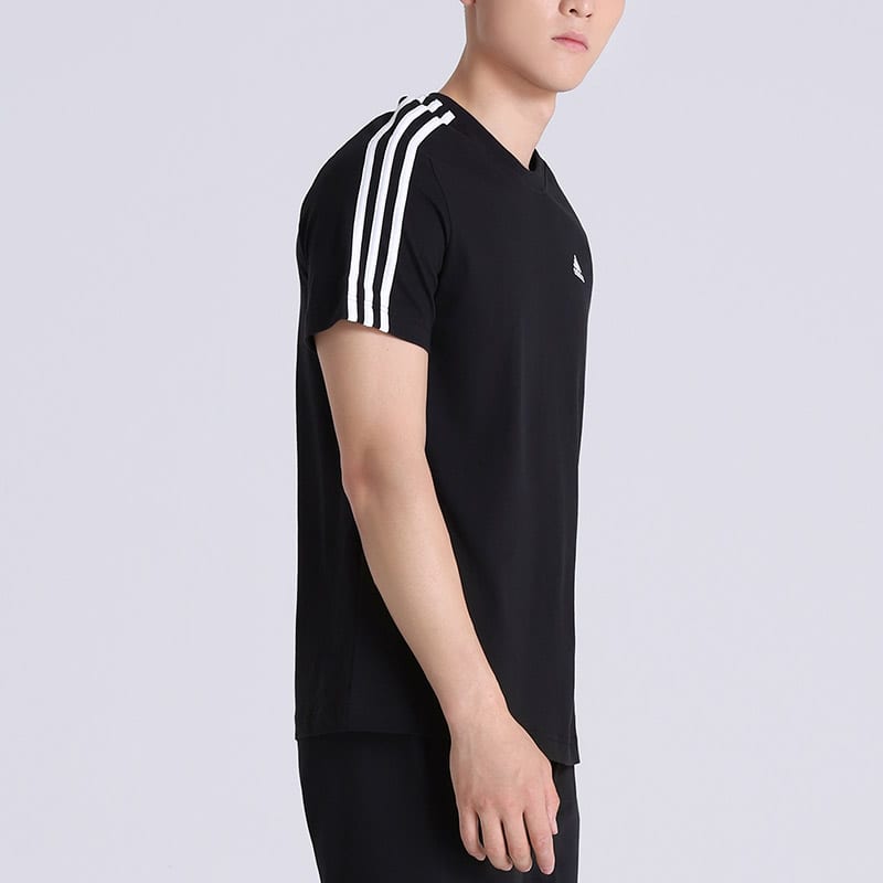 adidas T Shirts Men's Black Crew Neck Moderate Straight Fit S98717