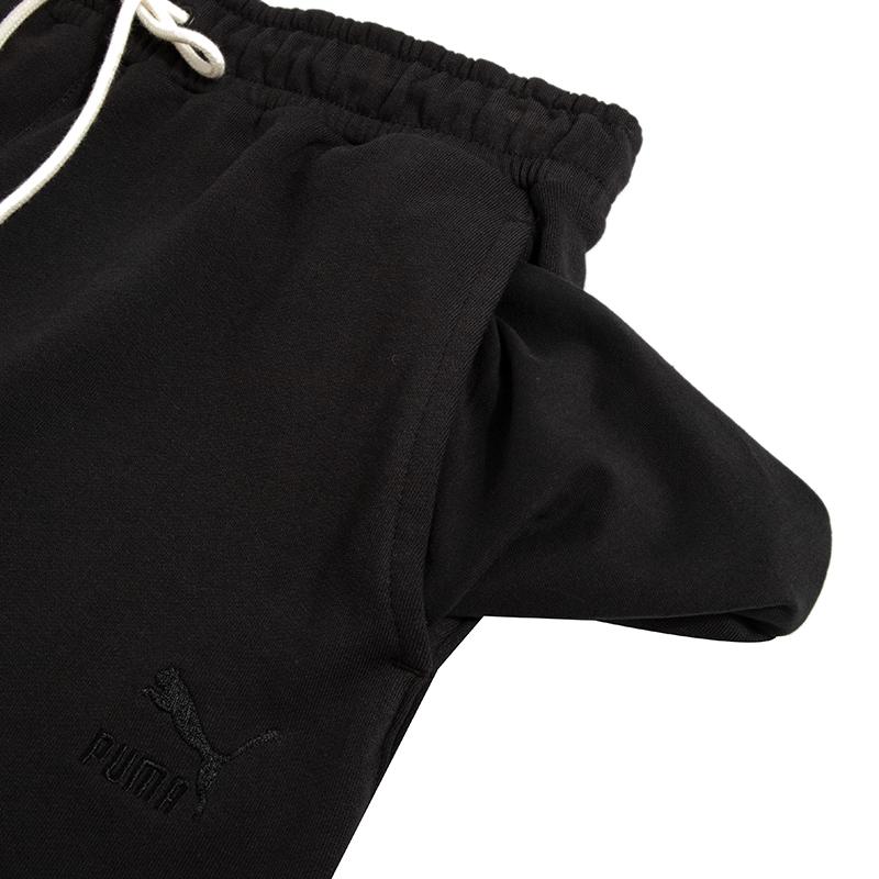 Puma Letter Print Lace-Up Straight Casual Shorts Men shorts Black 623255-01