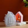 3D Candlestick Silicone Mold Hollow Out House Candle Base Mold Gypsum Candle Holder Epoxy Mould Home Decorations Mould